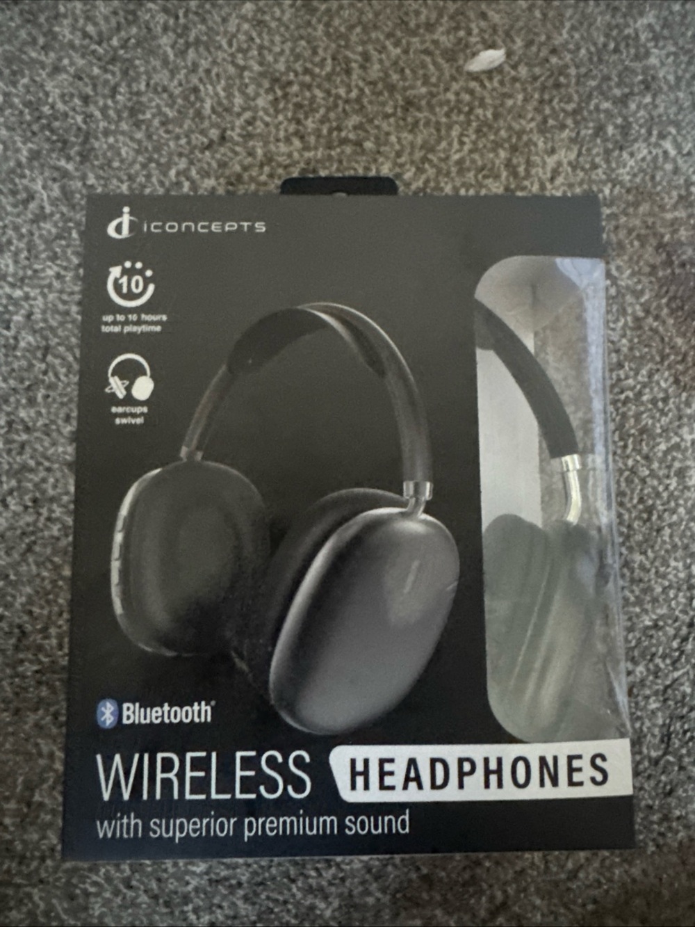 Black Wireless Bluetooth Headphones — Comfortable Over-Ear Design